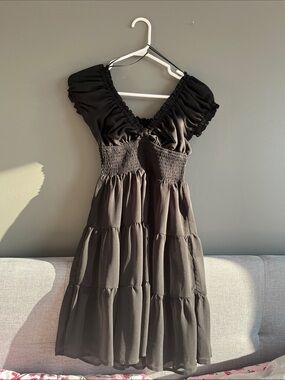 Dynamite Black Babydoll Dress